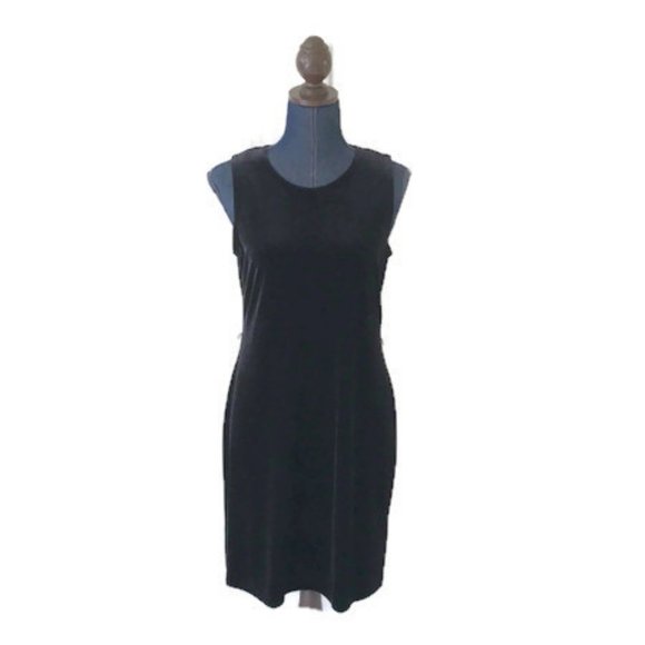 Ronni Nicole Petite Black Velvet Dress Sleeveless - Picture 1 of 8